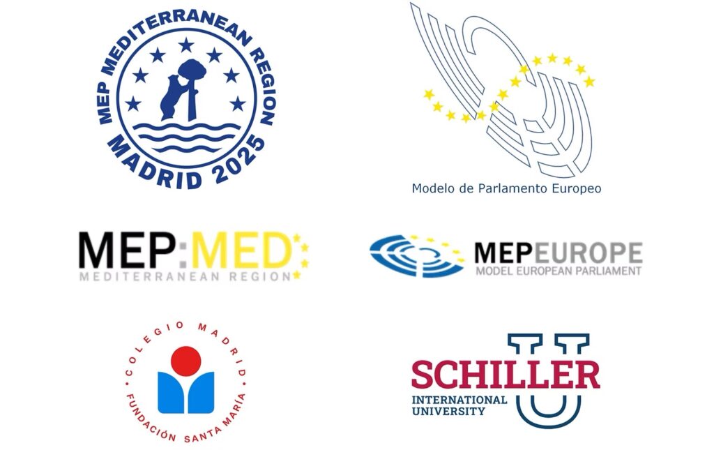 Model European Parliament | MEP MED Madrid 2025 Logos